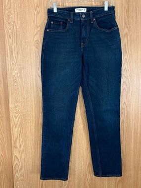 Abercrombie & Fitch  Curve Love 90’s Straight-Leg Jeans in Dark Indigo